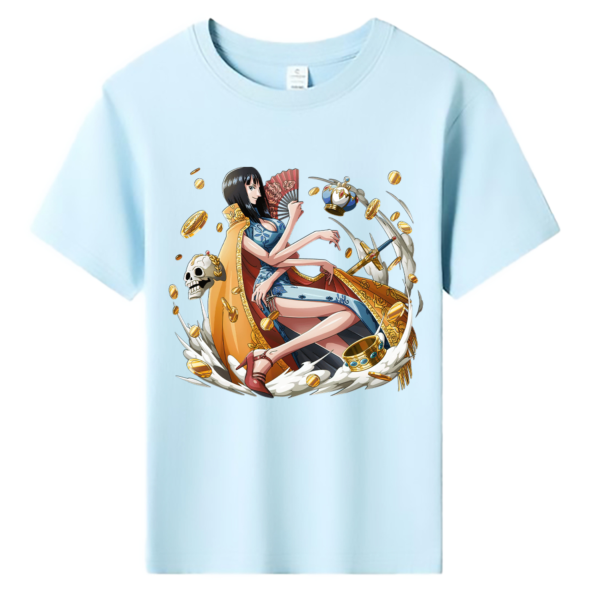 （画像用） ワンピース ニコ・ロビン ONE PIECE Nico Robin 綿100％キッズTシャツ（フロントプリント）